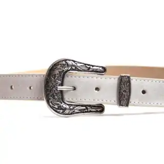 Beige + Tan Suede Belt Combination