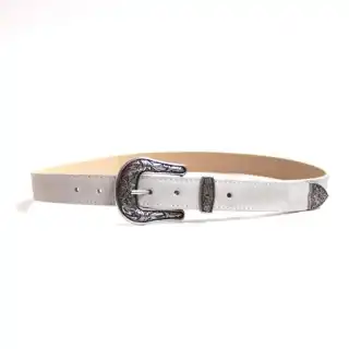 Beige + Tan Suede Belt Combination