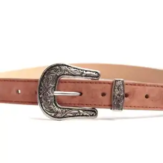 Beige + Tan Suede Belt Combination