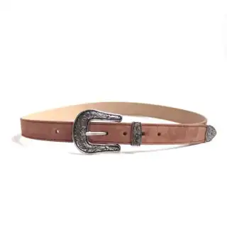 Beige + Tan Suede Belt Combination