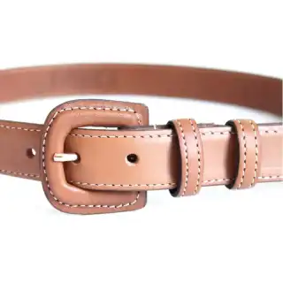 Tan Suede + Leather Belt Combination