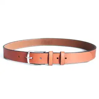 Tan Leather + Suede Belt Combination