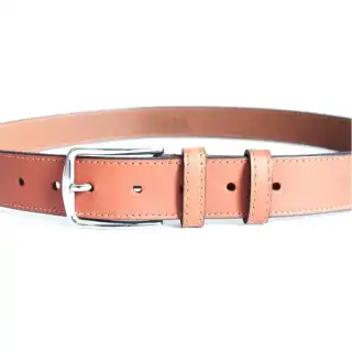 Tan Leather + Suede Belt Combination