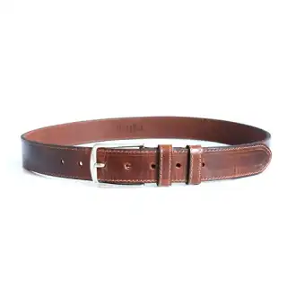 Brown Suede + Leather Belt Combination