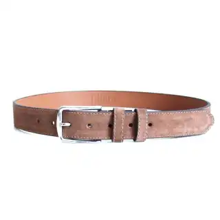 Brown Suede + Leather Belt Combination