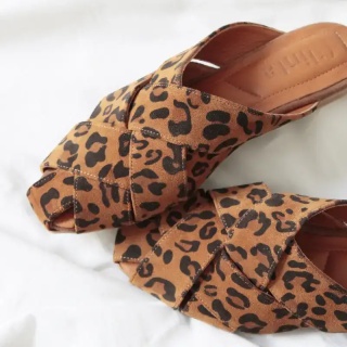 Leopard Ida Women's Suede Slippers