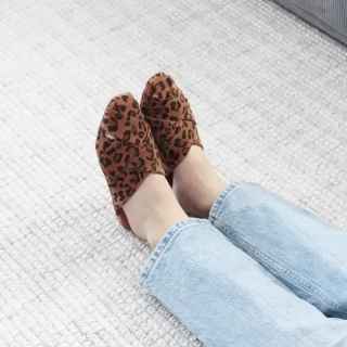 Leopard Ida Women's Suede Slippers