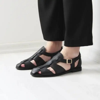 Beige + Black Sandals Combination Package