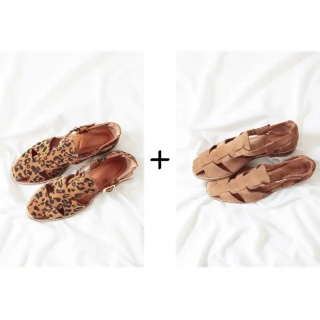 Tan + Leopard Sandals Combination Package