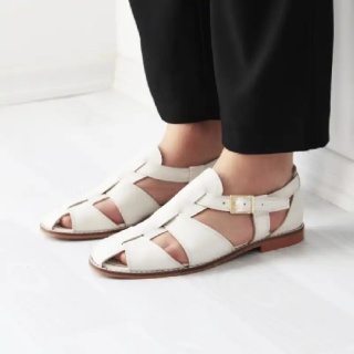 Beige Assos Women's Leather Sandals