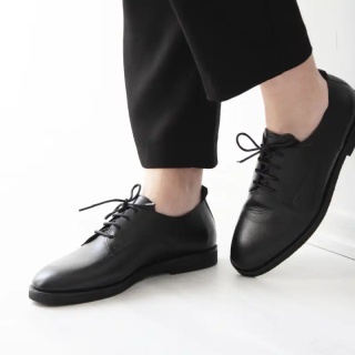 Black Agnés Women's Leather Shoes