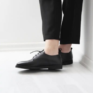 Black Agnés Women's Leather Shoes