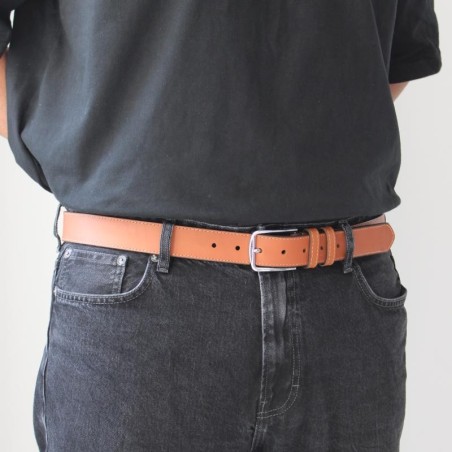 Tan Derbent Men's Leather Belt