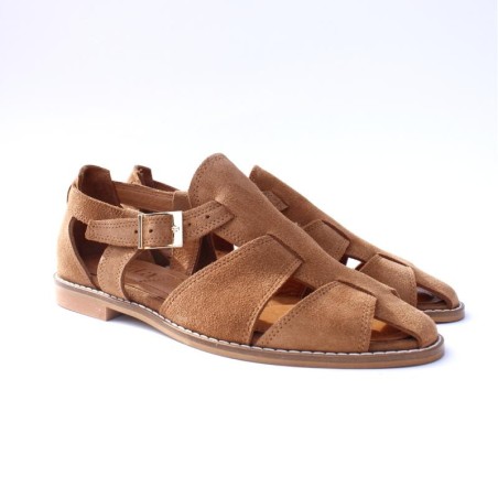 Brown Assos Women's Suede Sandals