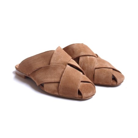 Brown Ida Women's Suede Slippers