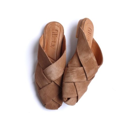 Brown Ida Women's Suede Slippers