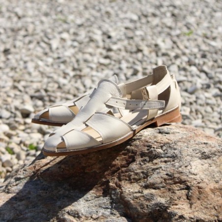 Beige Assos Women's Leather Sandals