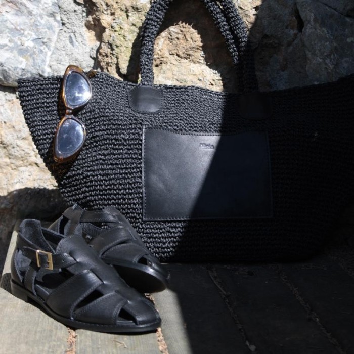 Black Burgaz Straw Bag