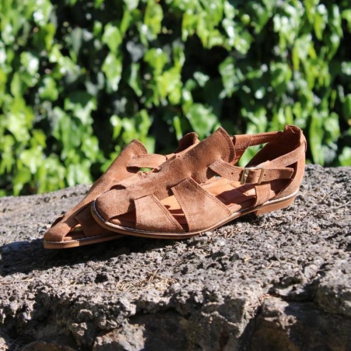 Brown Assos Women's Suede Sandals