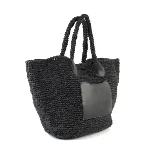 Black Burgaz Straw Bag