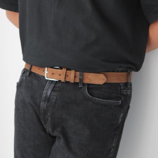 Brown Derbent Men's Suede Belt