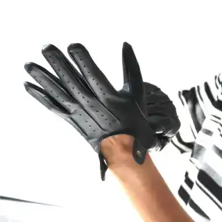 Black Alaska Men's Leather Gloves