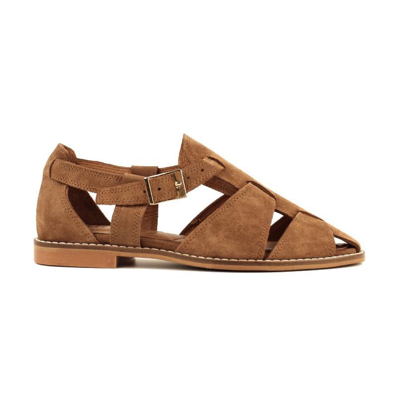 Brown Assos Women's Suede Sandals