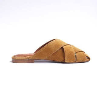 Tan Ida Women's Suede Slippers