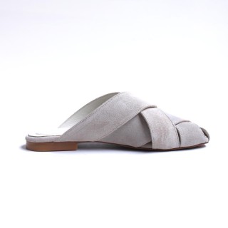 Beige Ida Women's Suede Slippers