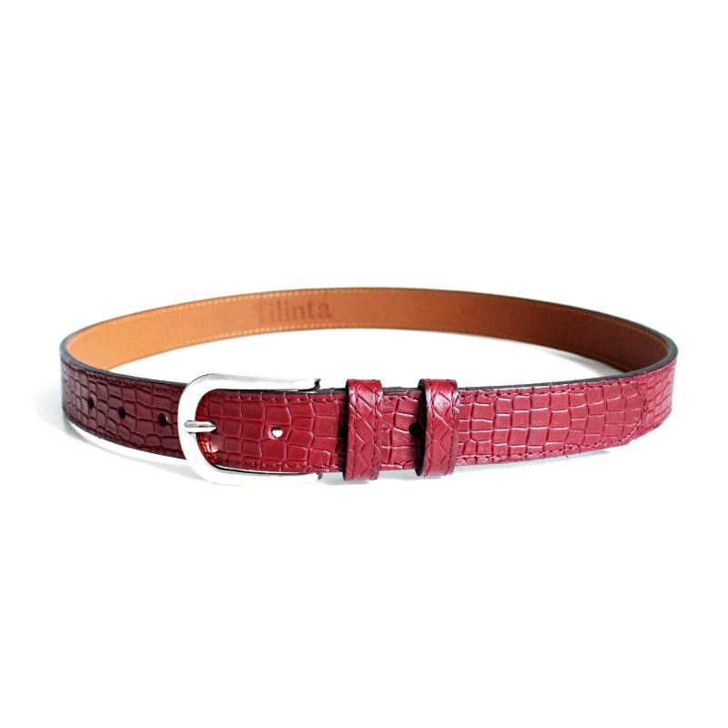 Burgundy Meles Women's Leather Belt