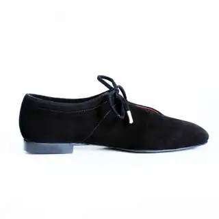 Black Meri Women's Suede Ballerina Flats