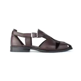 Brown Assos Men's Leather Sandals