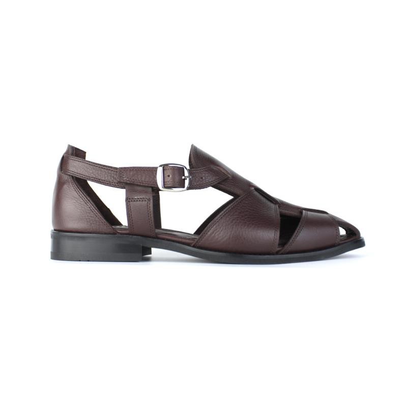 Brown Assos Men's Leather Sandals