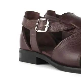 Brown Assos Men's Leather Sandals